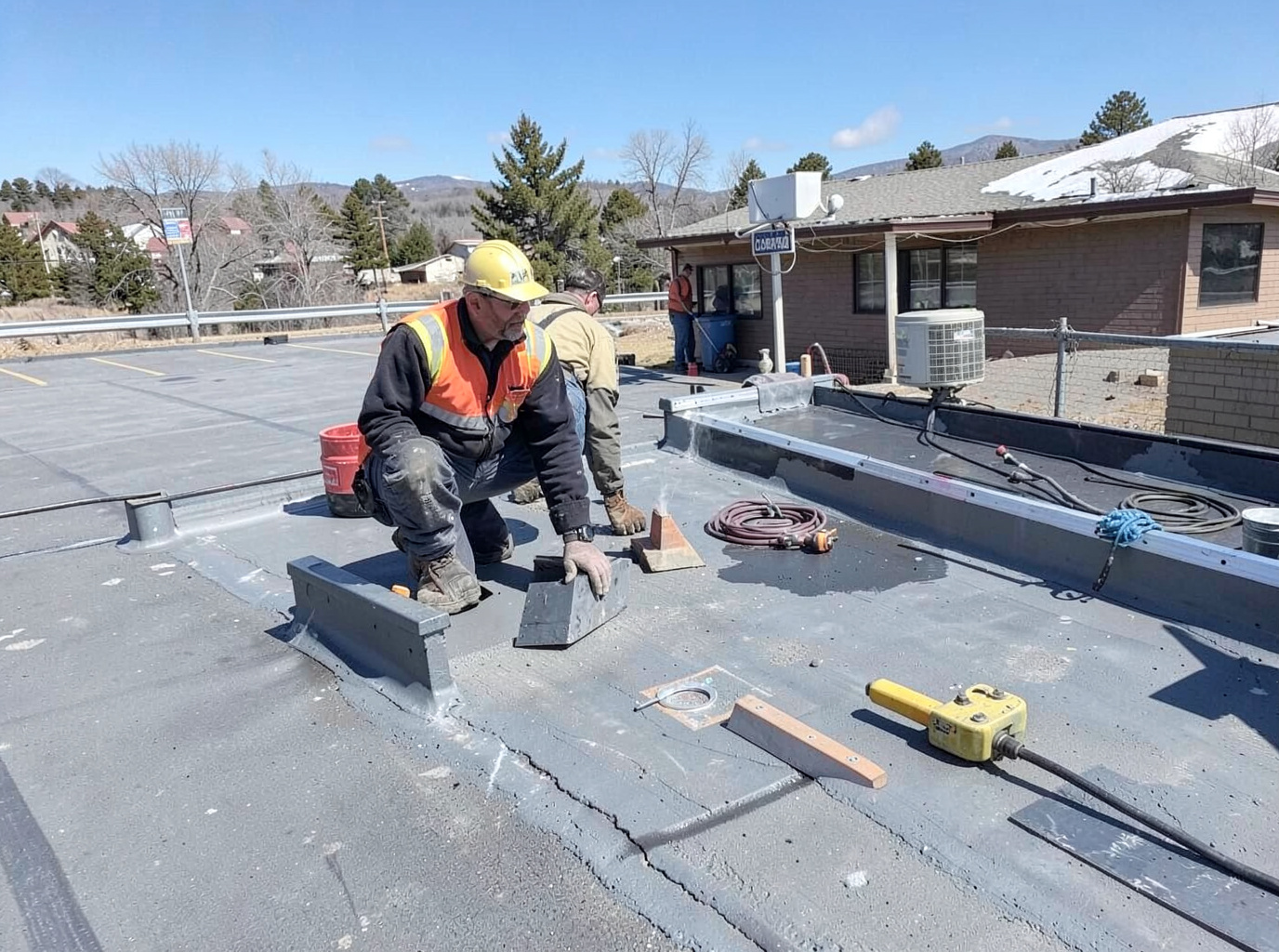 Commercial Flat Roof Repair in Casper